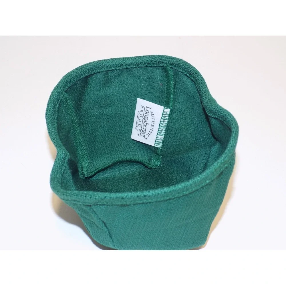 Raspberry Booking or Lucky Charm Basket Ivy Green Liner Longaberger NOS